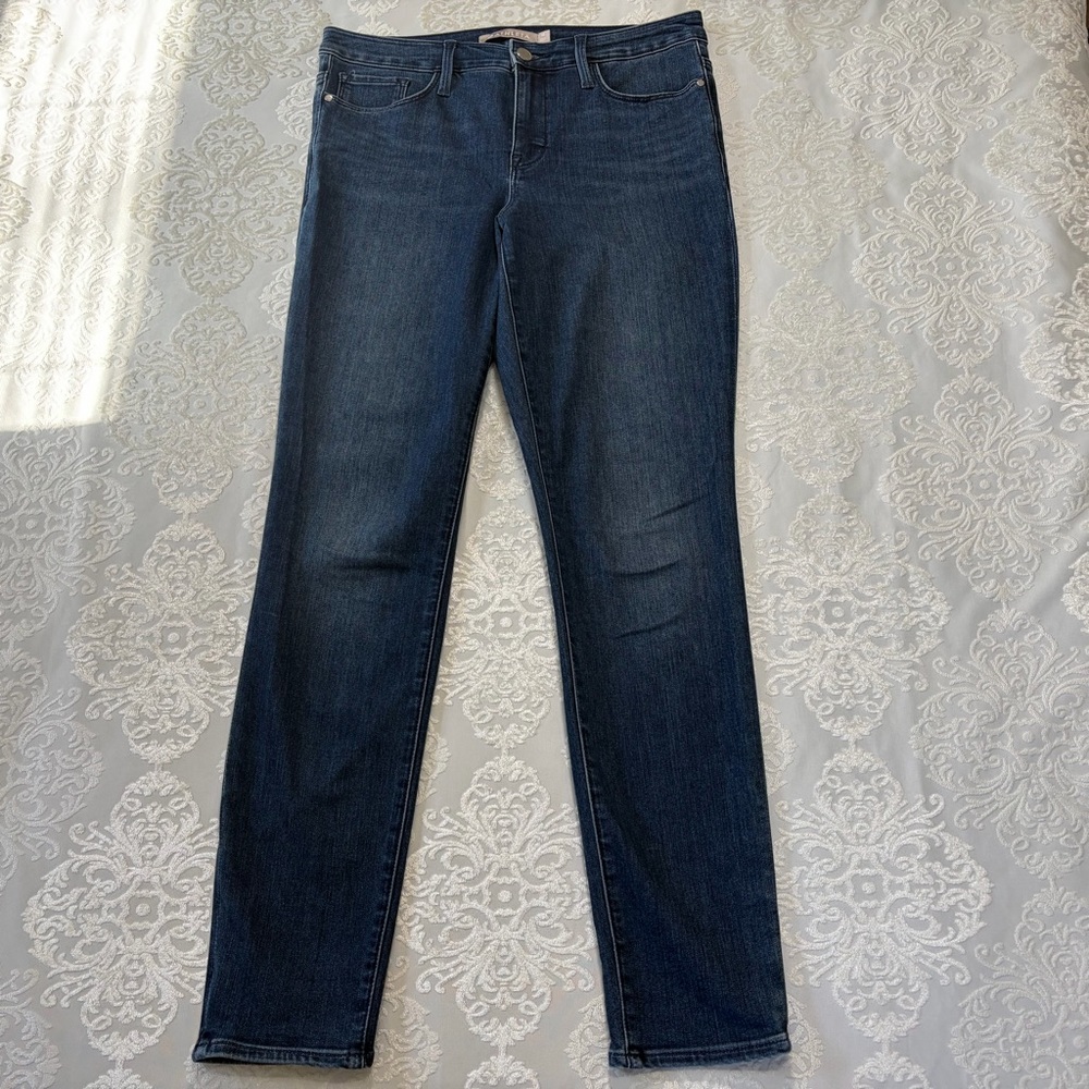 Athleta Skulptek Skinny Jeans Dark Wash Mid Rise  Size 10